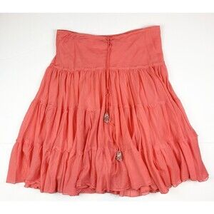 Express Skirt Silk Blend Y2K Peasant Boho Tiered Festival Cottagecore XS